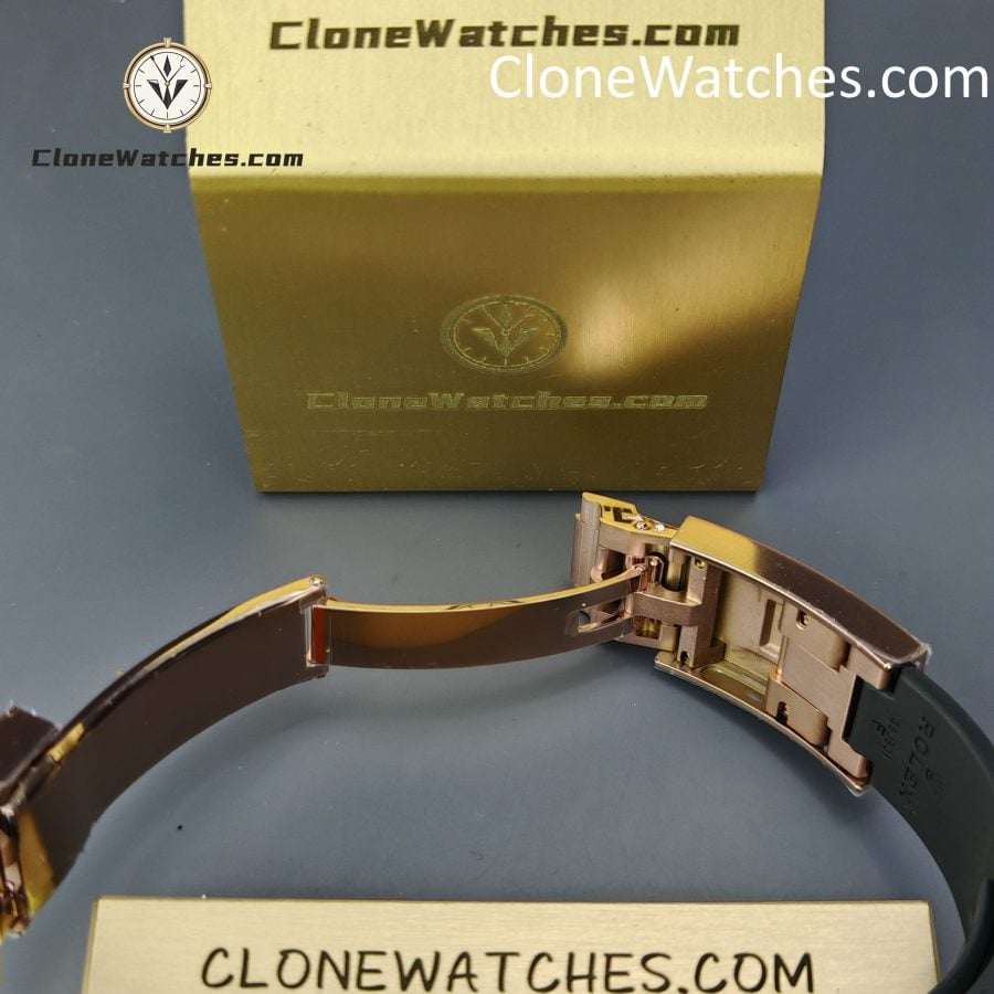 Rolex Super Clone Watches 1:1 Daytona Rose Gold Brown Dial M126515LN-0010 4131 Movement Rubber Strap - Image 14