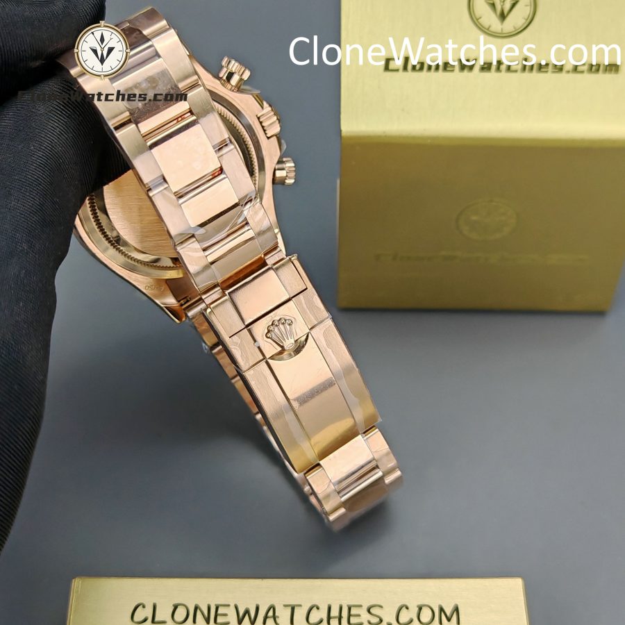 Rolex Super Clone Watches 1:1 Daytona Rose Gold Brown Dial M126505-0005 4131 Movement - Image 6