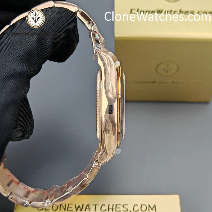 Rolex Super Clone Watches 1:1 Daytona Rose Gold Brown Dial M126505-0005 4131 Movement - Image 8