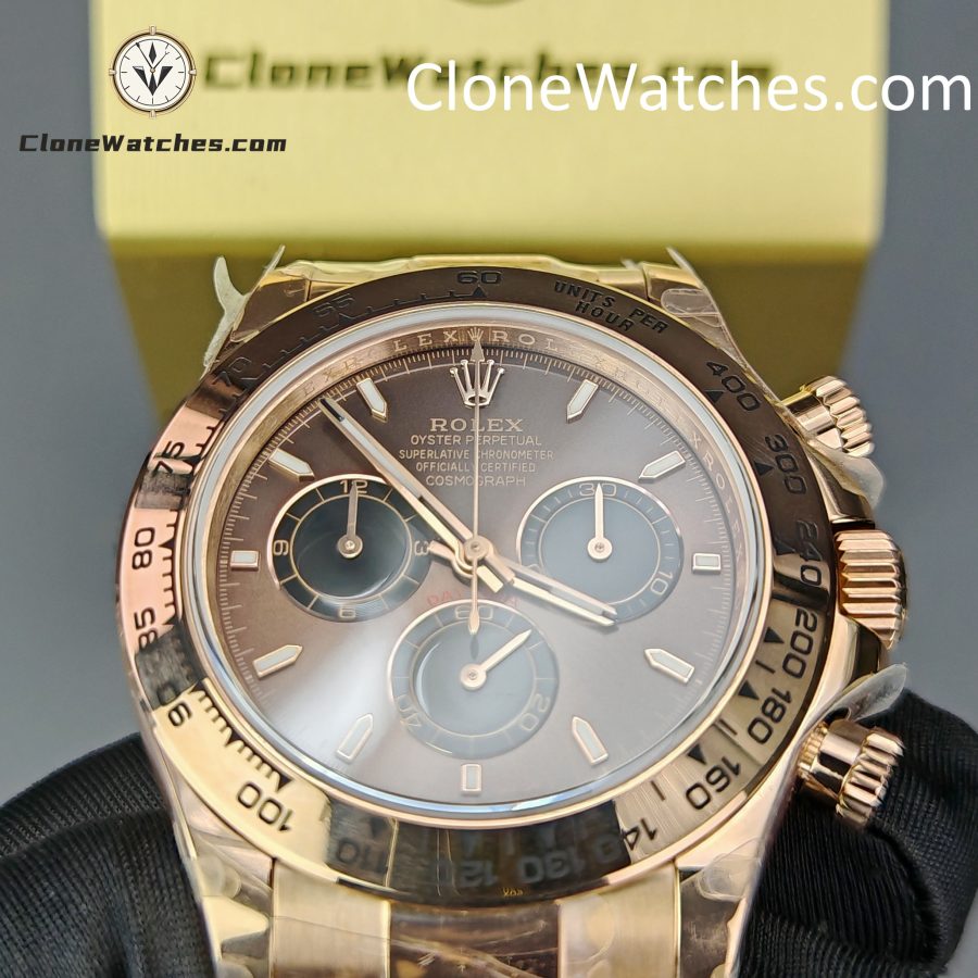 Rolex Super Clone Watches 1:1 Daytona Rose Gold Brown Dial M126505-0005 4131 Movement - Image 13