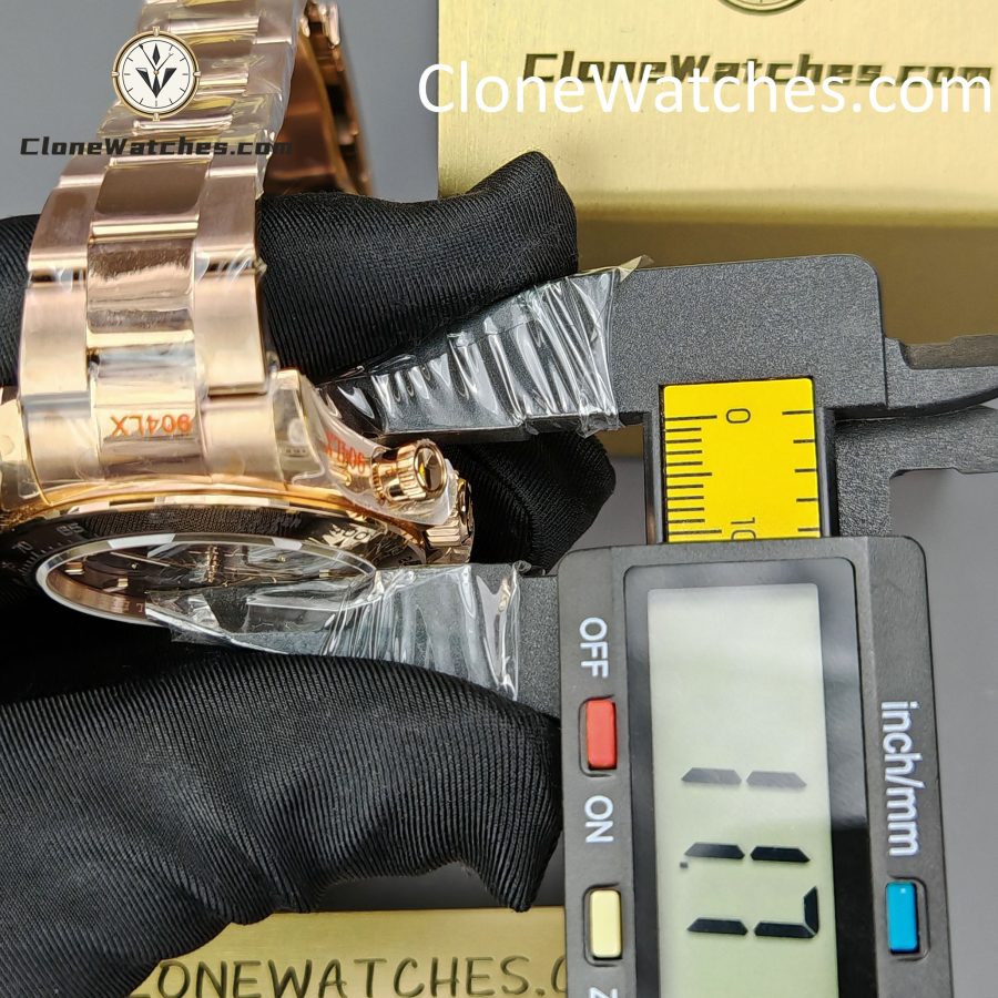 Rolex Super Clone Watches 1:1 Daytona Rose Gold Brown Dial M126505-0005 4131 Movement - Image 14