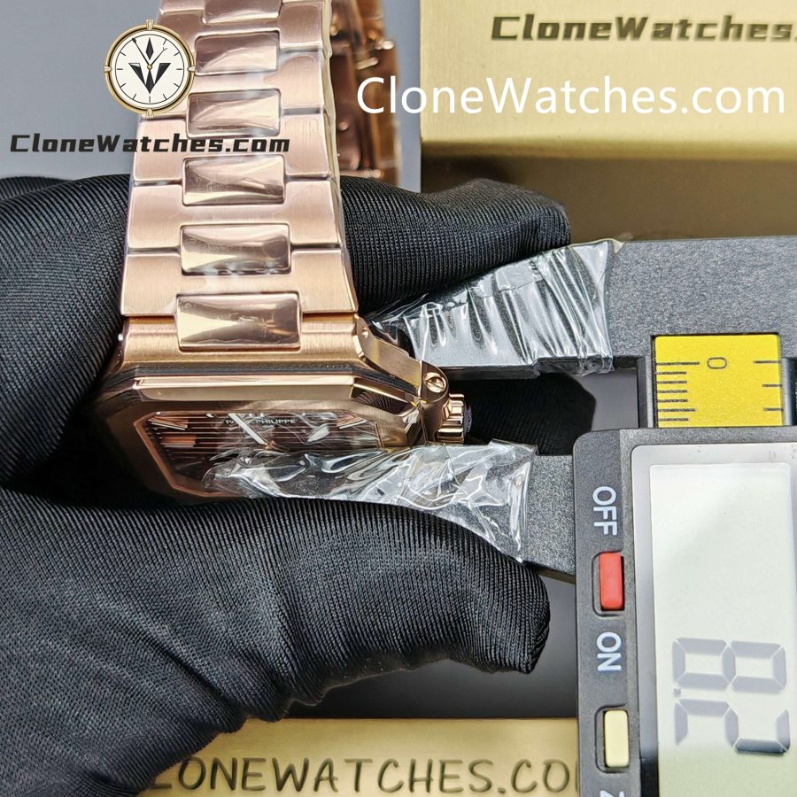 Patek Philippe Super Clone Watches 1:1 CUBITUS Rose Gold 7128/1R-001 Brown Dial - Image 15