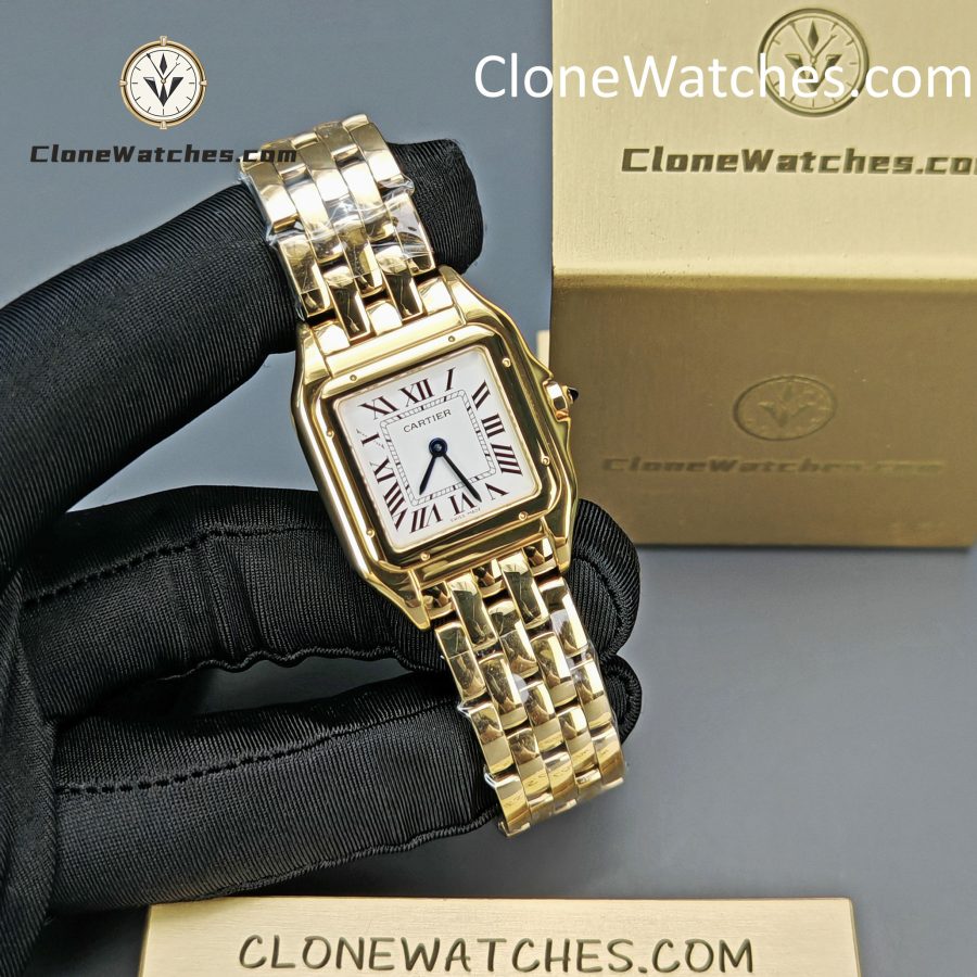 Cartier Super Clone Watches 1:1 PANTHÈRE DE CARTIER White Dial 27mm x37mm WGPN0009 - Image 5