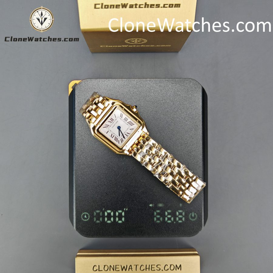 Cartier Super Clone Watches 1:1 PANTHÈRE DE CARTIER White Dial 27mm x37mm WGPN0009 - Image 13