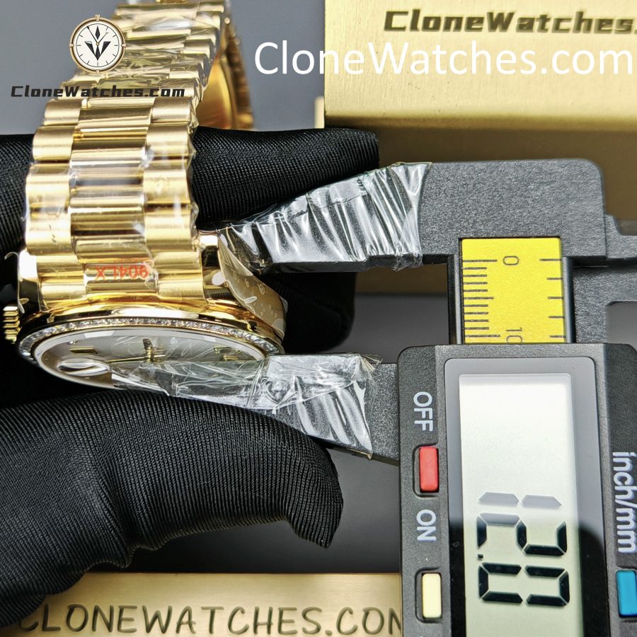 Rolex Super Clone Watches 1:1 Day Date Mother of Pearl Diamond Dial m128398tbr-0004 3255 Movement 36 mm - Image 14