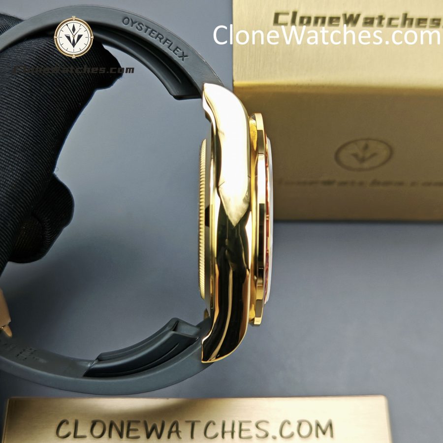 Modified Super Clone Watches 1:1 Rolex Daytona 18K Gold Diamond Bezel 4130 Movement - Image 9