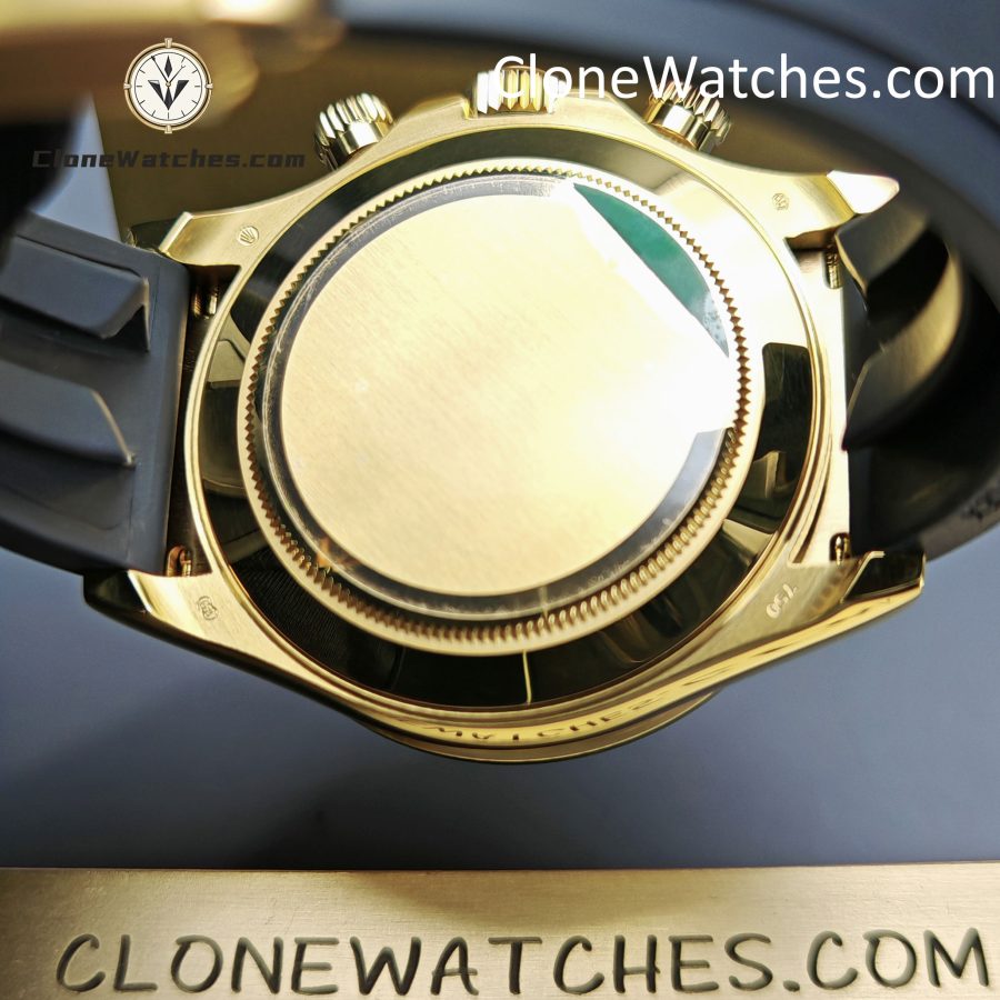 Modified Super Clone Watches 1:1 Rolex Daytona 18K Gold Diamond Bezel 4130 Movement - Image 11