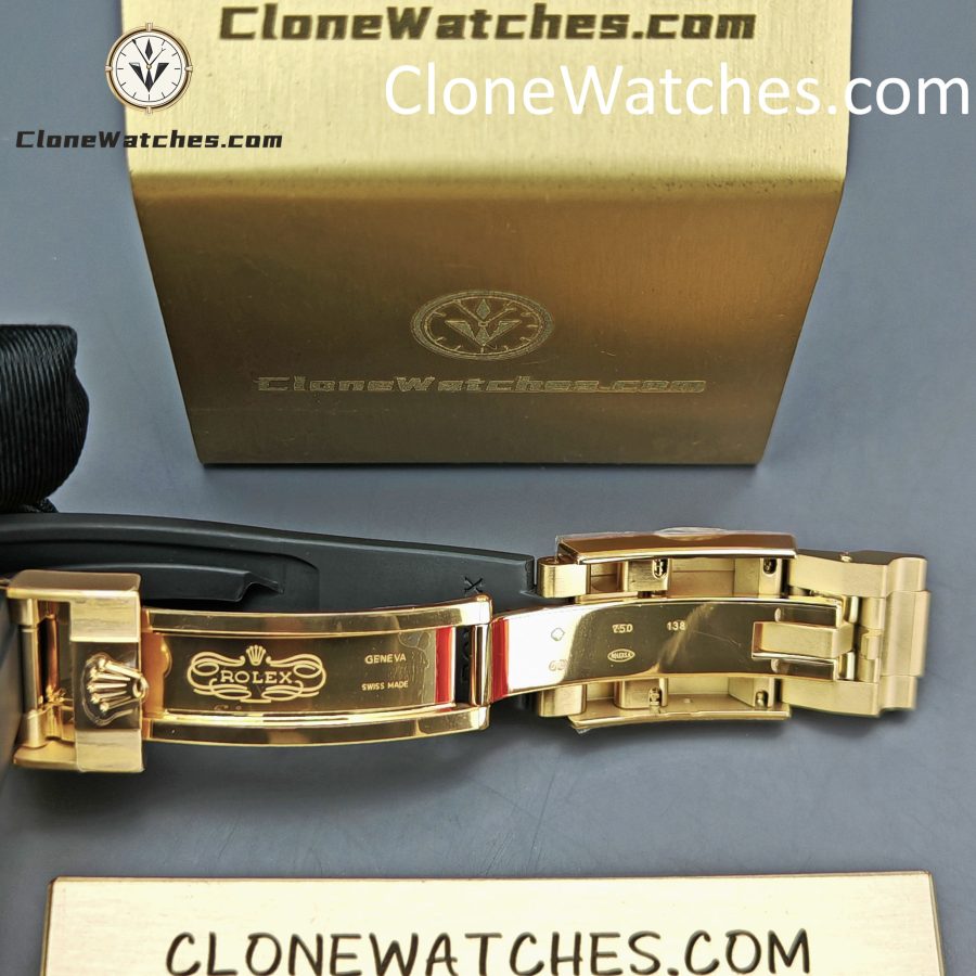 Modified Super Clone Watches 1:1 Rolex Daytona 18K Gold Diamond Bezel 4130 Movement - Image 12