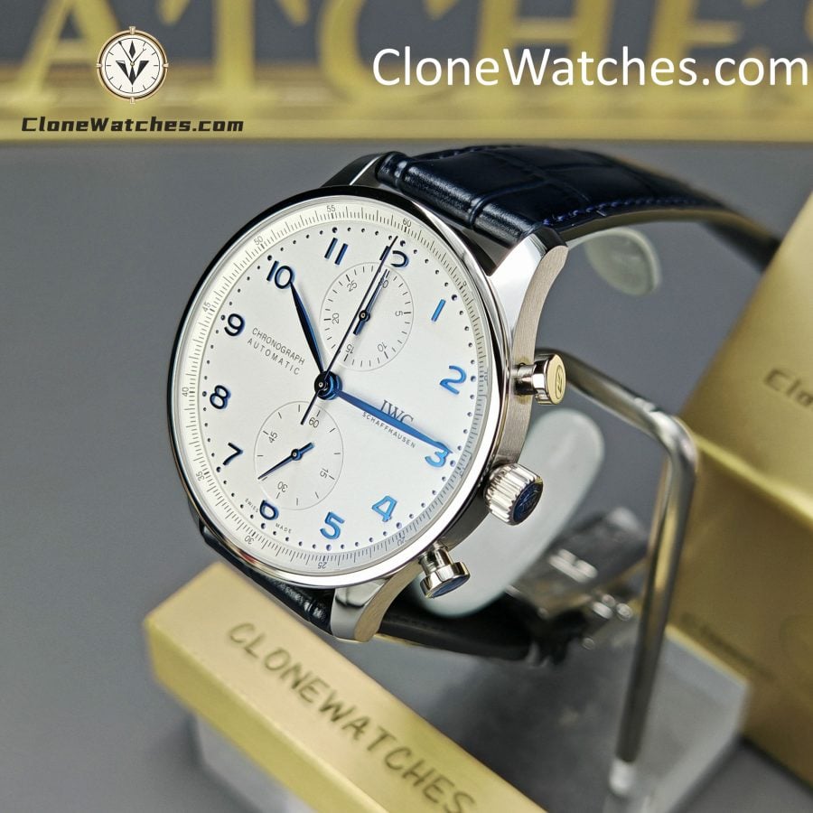 IWC Super Clone Watches 1:1 Portugieser Chronograph Silver Dial 41MM IW371605 - Image 2
