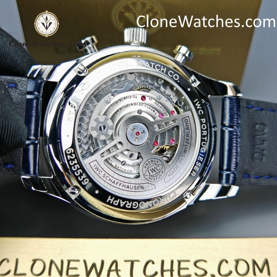 IWC Super Clone Watches 1:1 Portugieser Chronograph Silver Dial 41MM IW371605 - Image 11