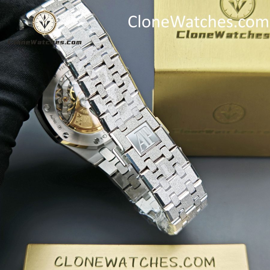 Audemars Piguet Super Clone Watches 1:1 Royal Oak Frost 15454BC Black Dial 37mm - Image 7