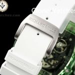 Richard Mille Super Clone Watches 1:1 RM 035 Green Crystal Tourbillon White Strap - Image 9