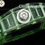 Richard Mille Super Clone Watches 1:1 RM 035 Green Crystal Tourbillon White Strap - Image 7