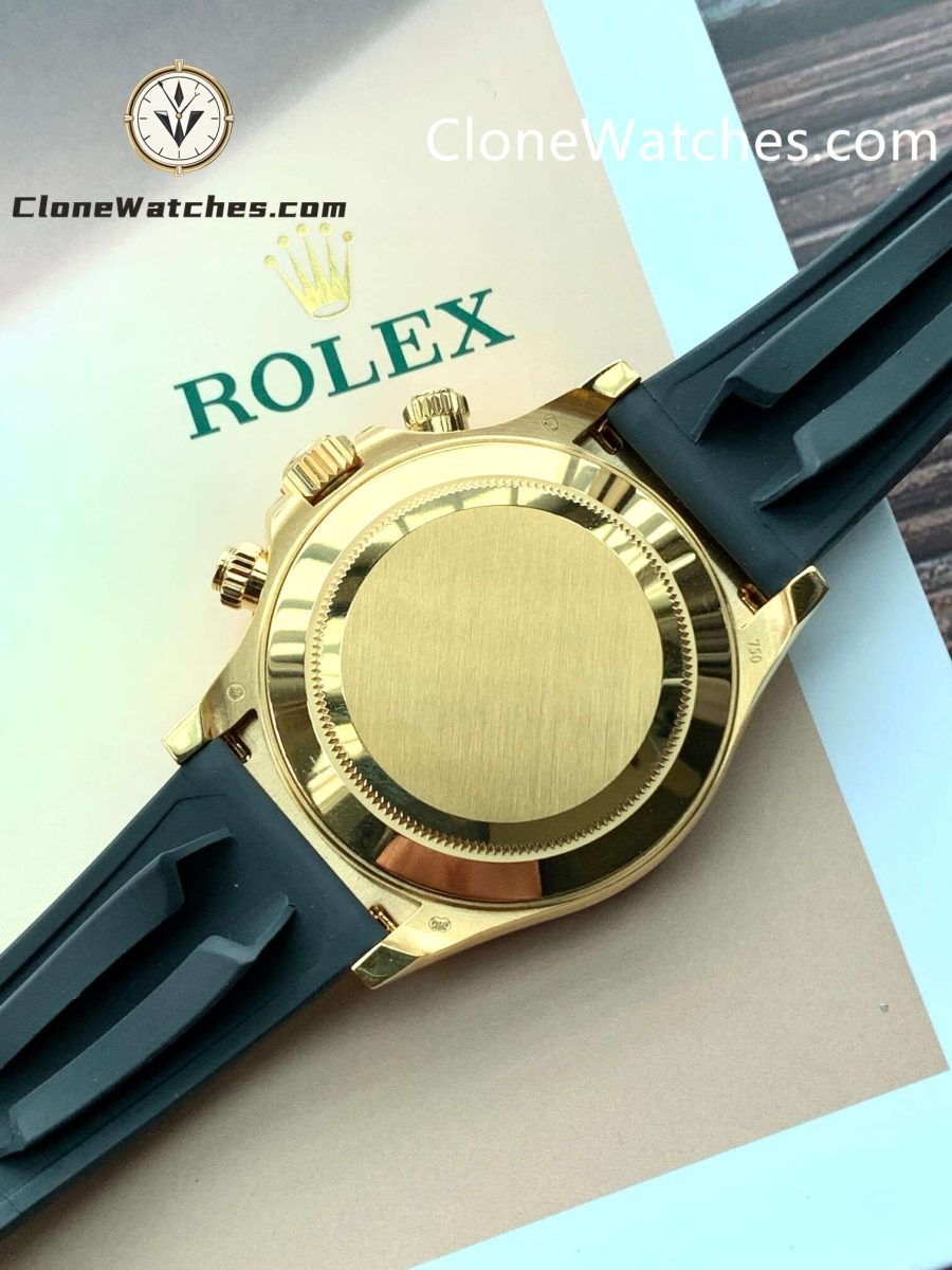 Modified Super Clone Watches 1:1 Rolex Daytona 18K Gold Diamond Bezel 4130 Movement - Image 8