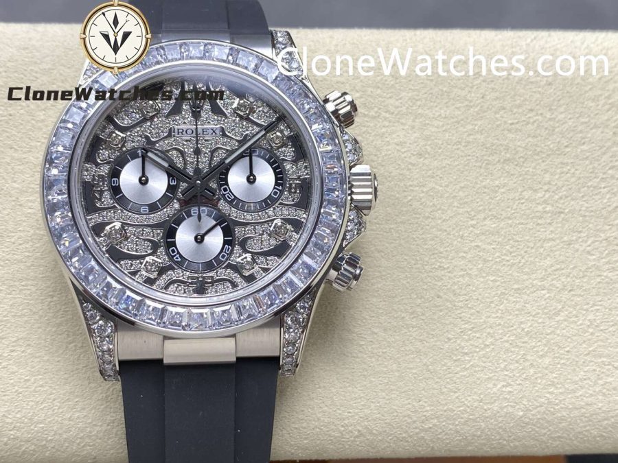 Rolex Super Clone Watches 1:1 Daytona 116589TBR Eye of the Tiger Diamonds Dial 4130 Movement - Image 2
