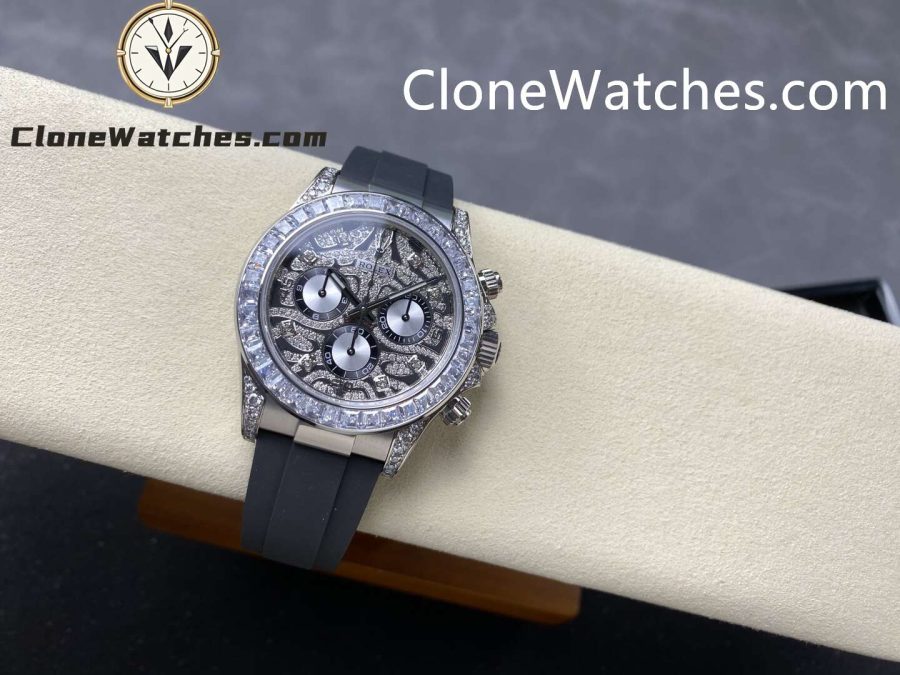 Rolex Super Clone Watches 1:1 Daytona 116589TBR Eye of the Tiger Diamonds Dial 4130 Movement - Image 6