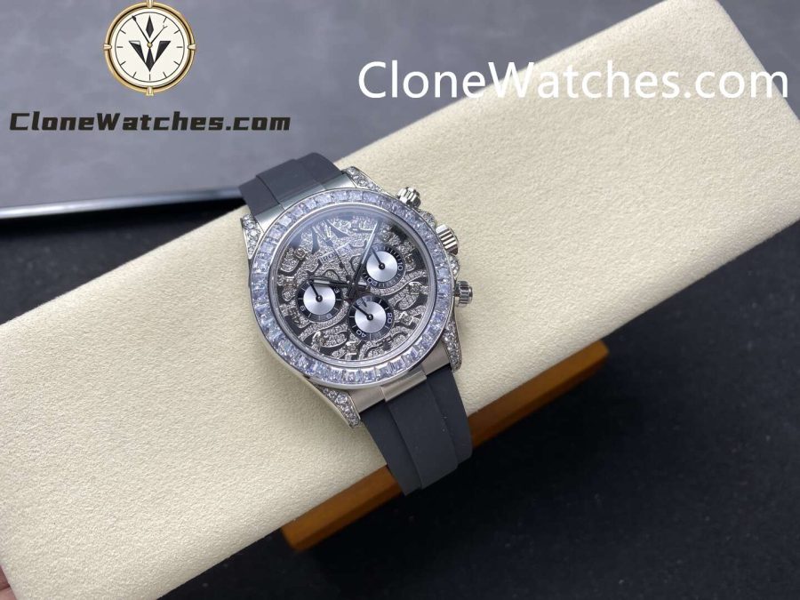 Rolex Super Clone Watches 1:1 Daytona 116589TBR Eye of the Tiger Diamonds Dial 4130 Movement - Image 5