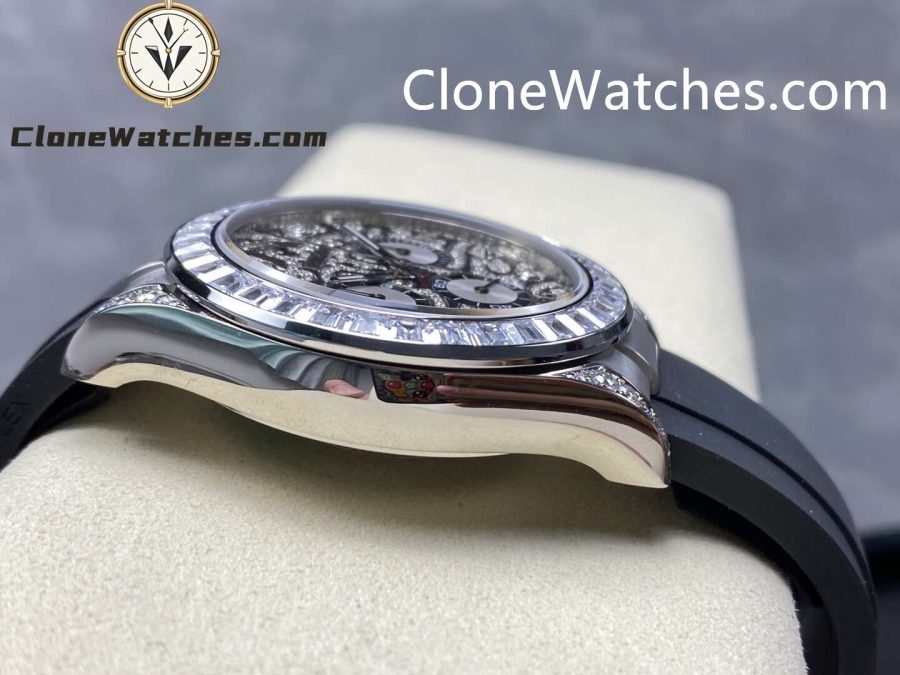 Rolex Super Clone Watches 1:1 Daytona 116589TBR Eye of the Tiger Diamonds Dial 4130 Movement - Image 7
