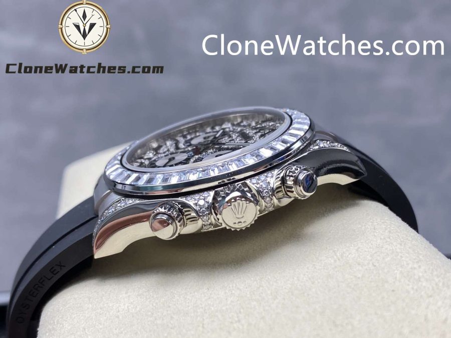 Rolex Super Clone Watches 1:1 Daytona 116589TBR Eye of the Tiger Diamonds Dial 4130 Movement - Image 8