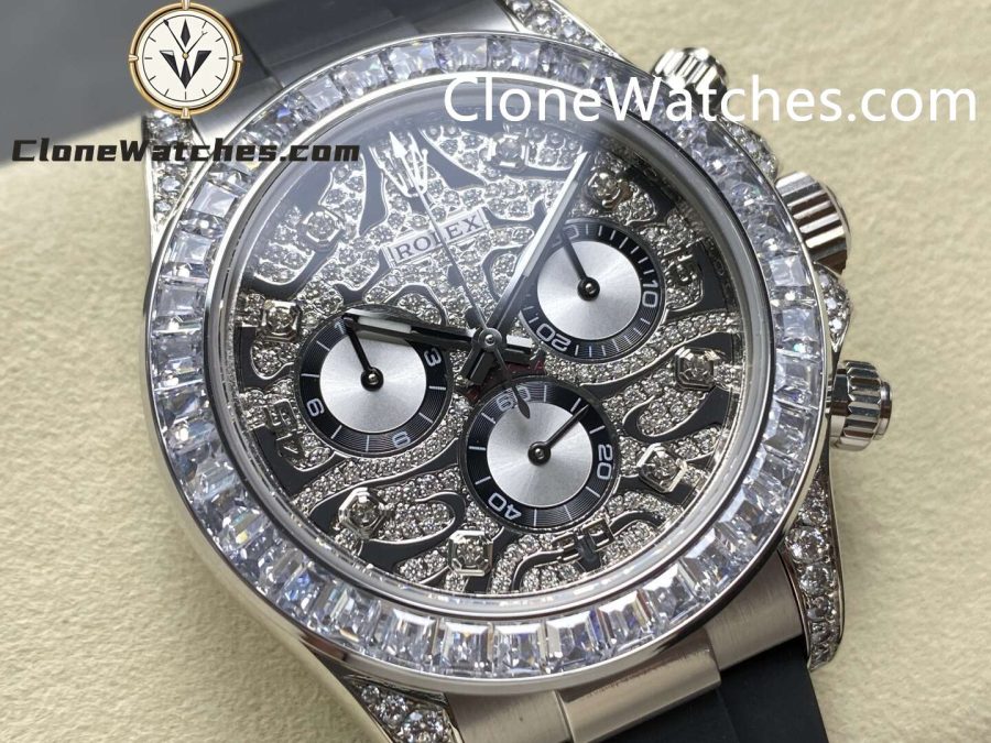Rolex Super Clone Watches 1:1 Daytona 116589TBR Eye of the Tiger Diamonds Dial 4130 Movement - Image 3