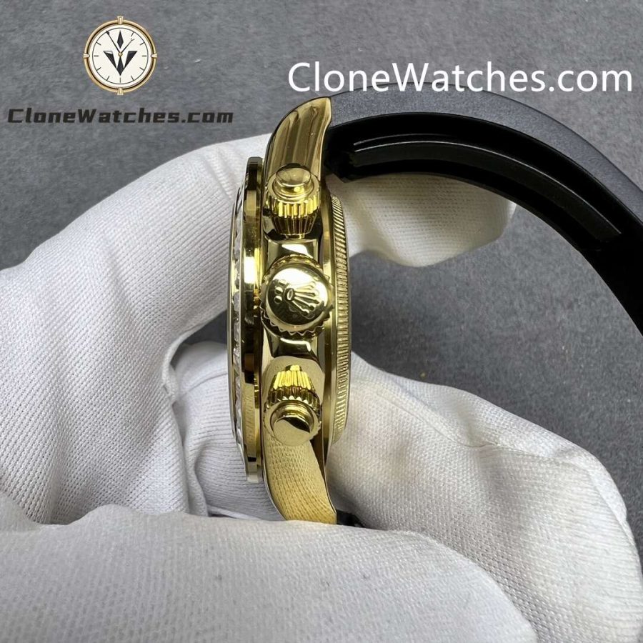 Rolex Super Clone Watches 1:1 Daytona 18K Gold 116588TBR Eye of the Tiger Diamonds Dial 4130 Movement - Image 5
