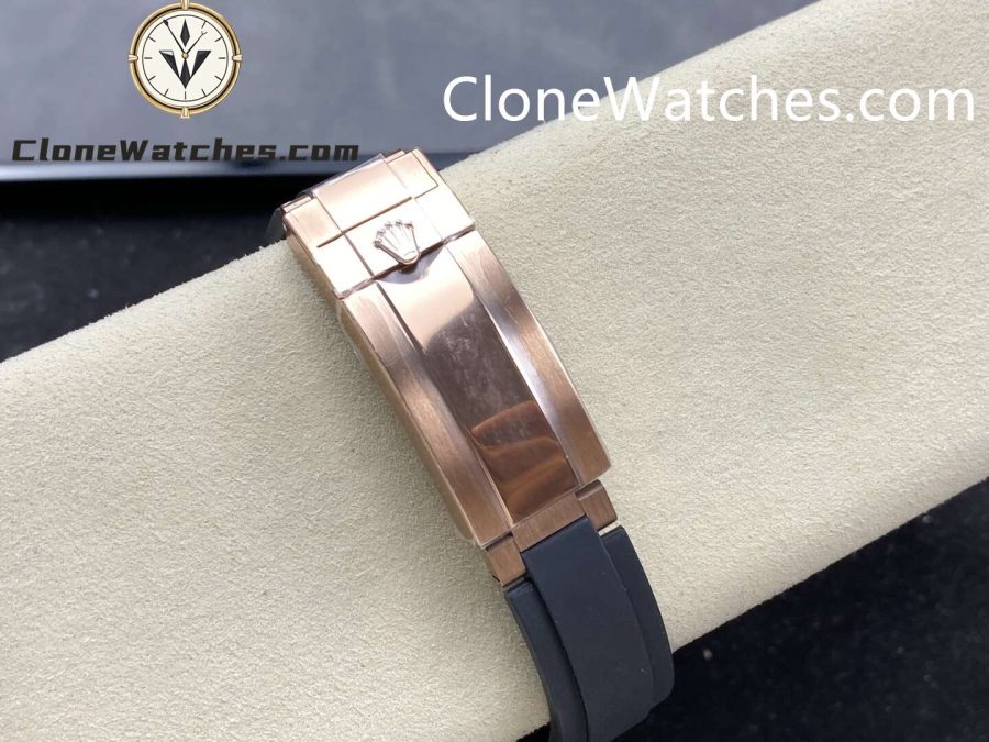 Rolex Super Clone Watches 1:1 Daytona Rose Gold Brown Dial M126515LN-0010 4131 Movement Rubber Strap - Image 8
