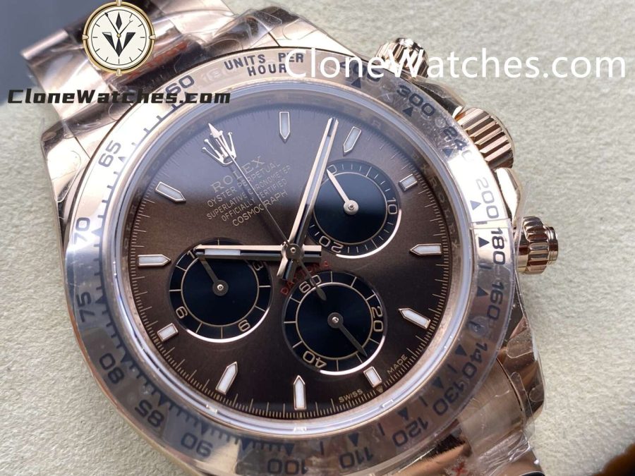 Rolex Super Clone Watches 1:1 Daytona Rose Gold Brown Dial M126505-0005 4131 Movement - Image 2