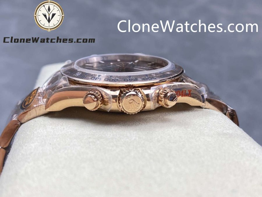 Rolex Super Clone Watches 1:1 Daytona Rose Gold Brown Dial M126505-0005 4131 Movement - Image 6