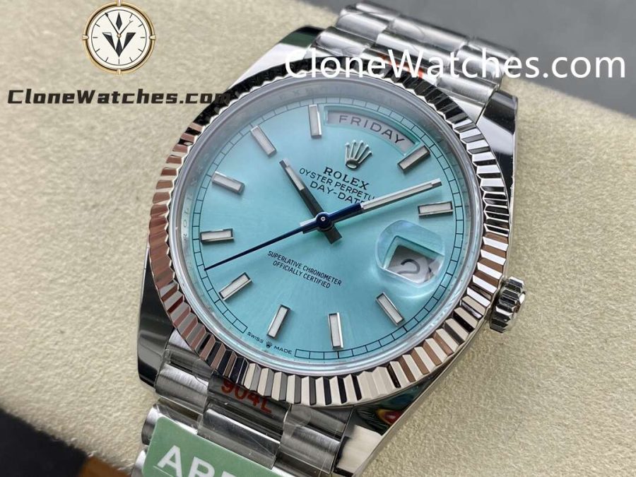 Rolex Super Clone Watches 1:1 Day Date Ice Blue  Dial 40mm M228236-0018 3255 Movement - Image 3