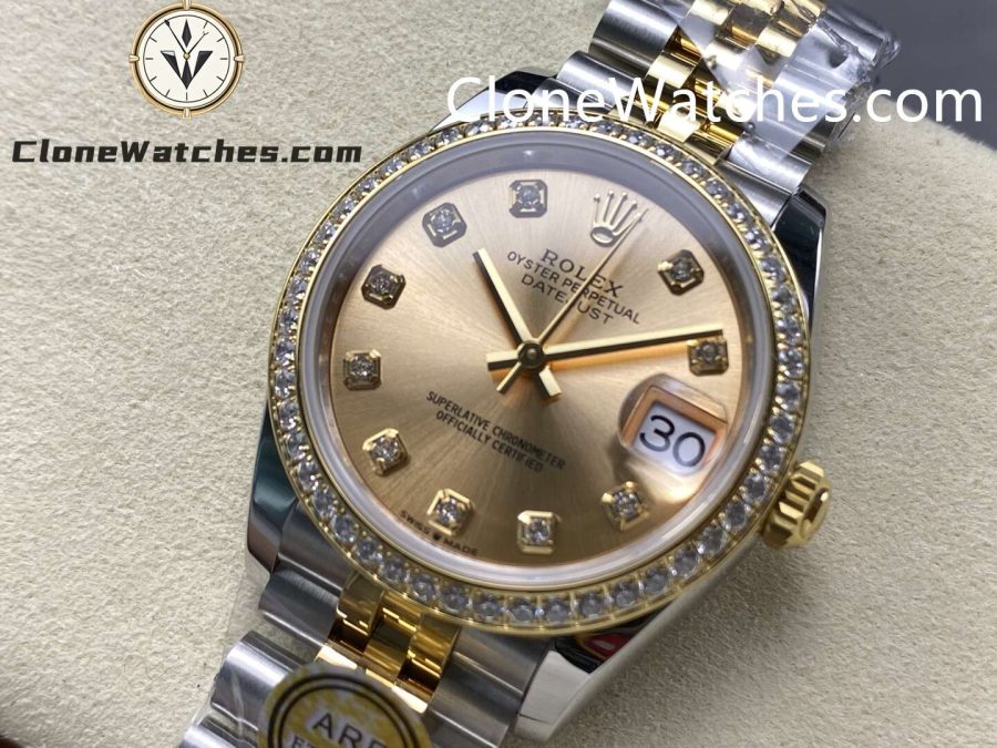 Rolex Super Clone Watches 1:1 DateJust m278383rbr-0026 Jubilee 31MM 2236 Movement - Image 3