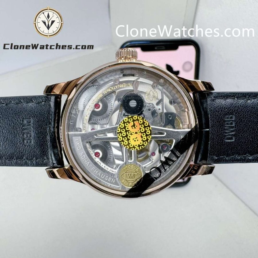 IWC Super Clone Watches 1:1 Portuguese Automatic Rose Gold Grey Dial 42.3MM IW500125 - Image 5