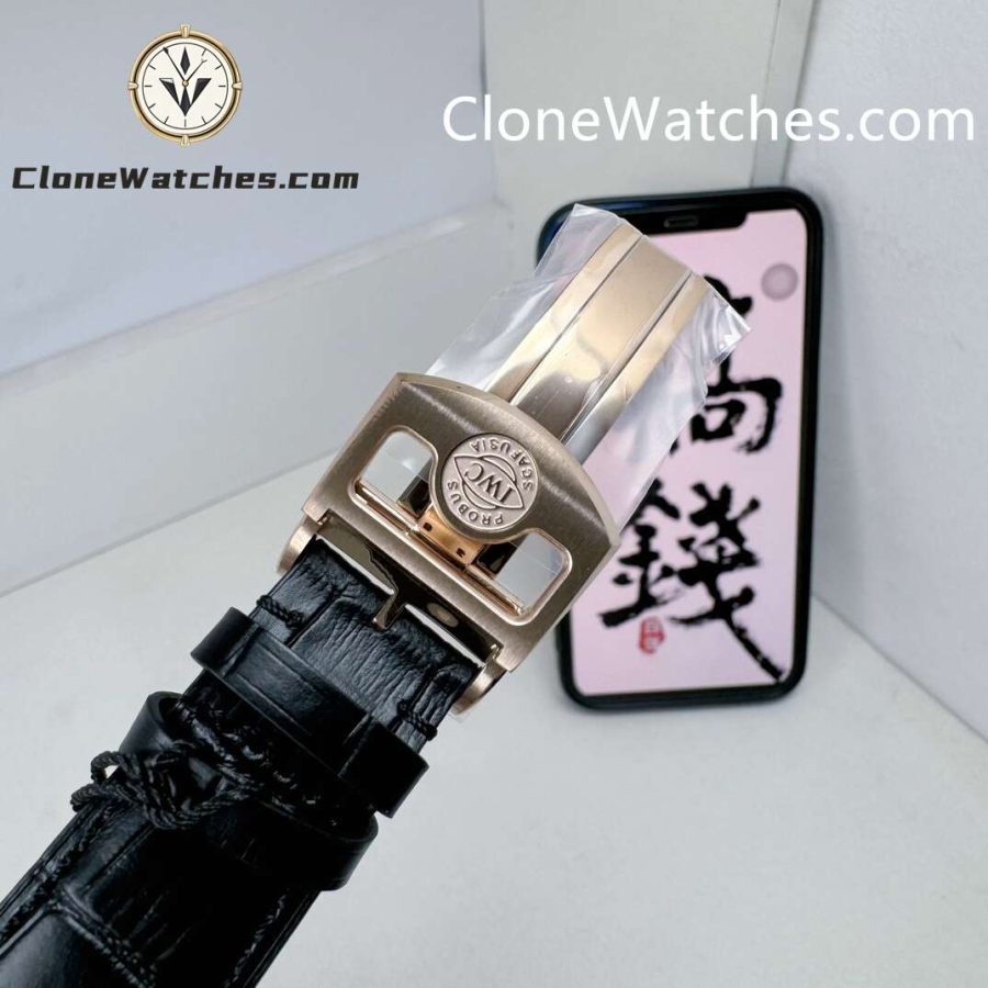 IWC Super Clone Watches 1:1 Portuguese Automatic Rose Gold Grey Dial 42.3MM IW500125 - Image 6