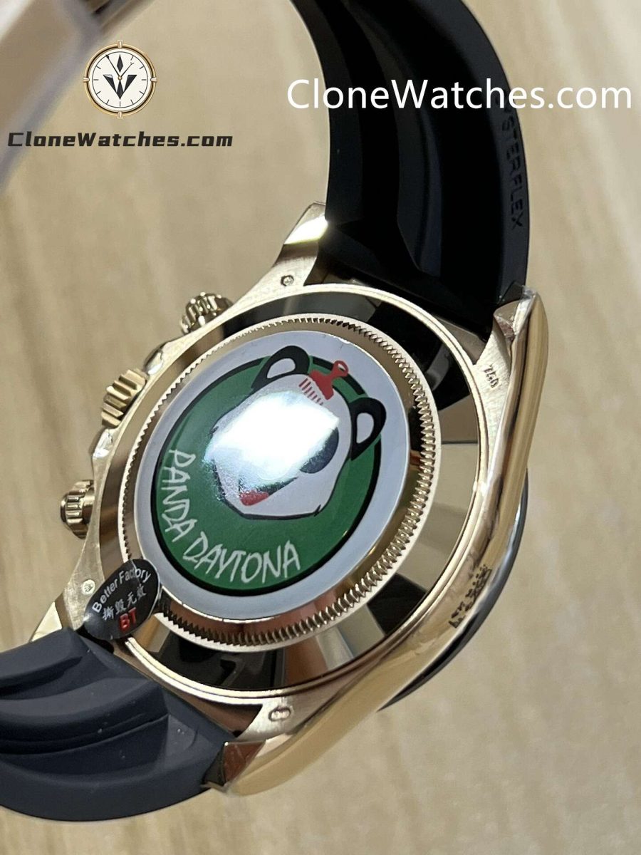 Rolex Super Clone Watches 1:1 Daytona Black Dial Rubber Strap m116518ln-0047 4130 Movement - Image 7