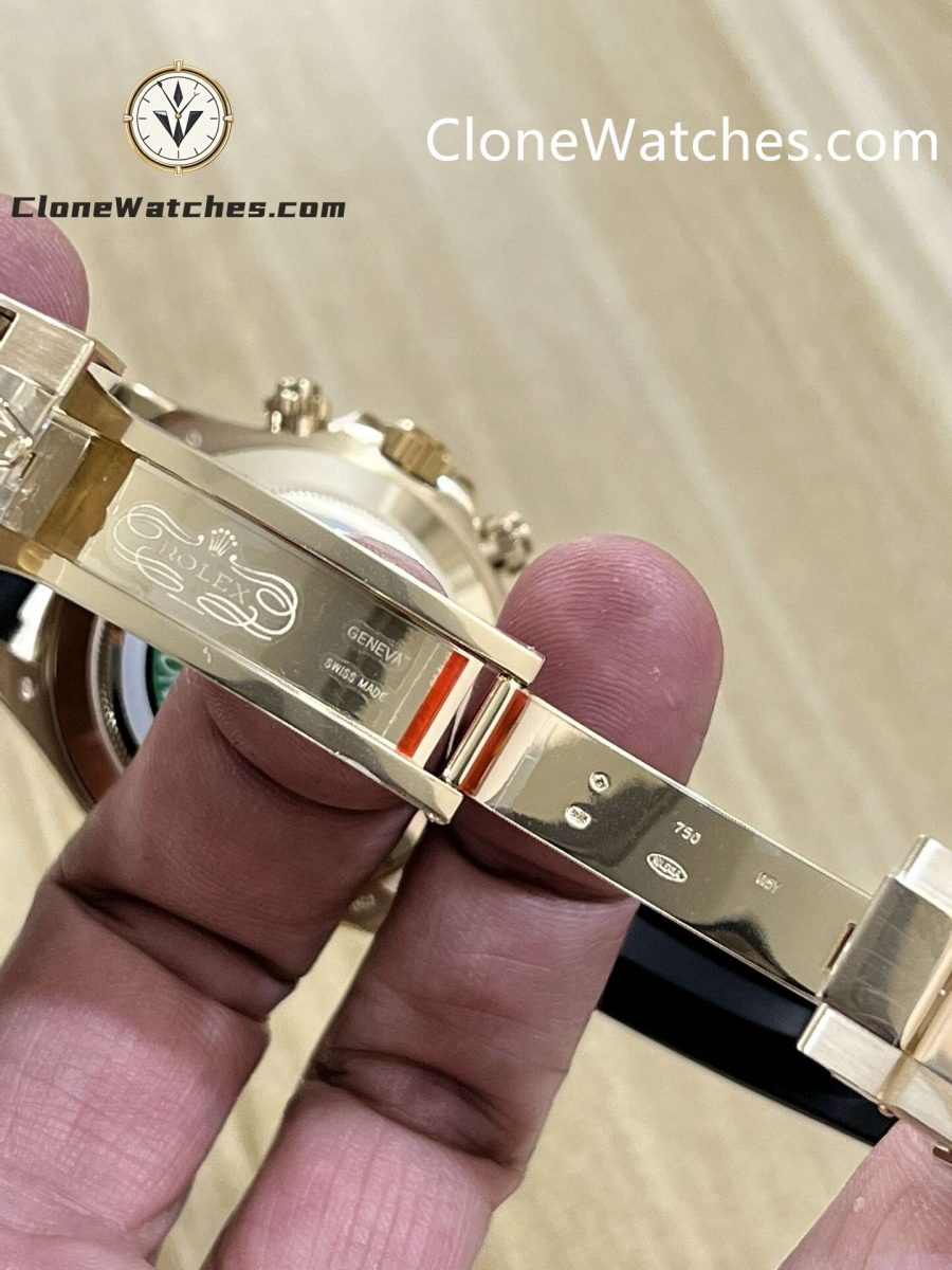 Rolex Super Clone Watches 1:1 Daytona Black Dial Rubber Strap m116518ln-0047 4130 Movement - Image 8