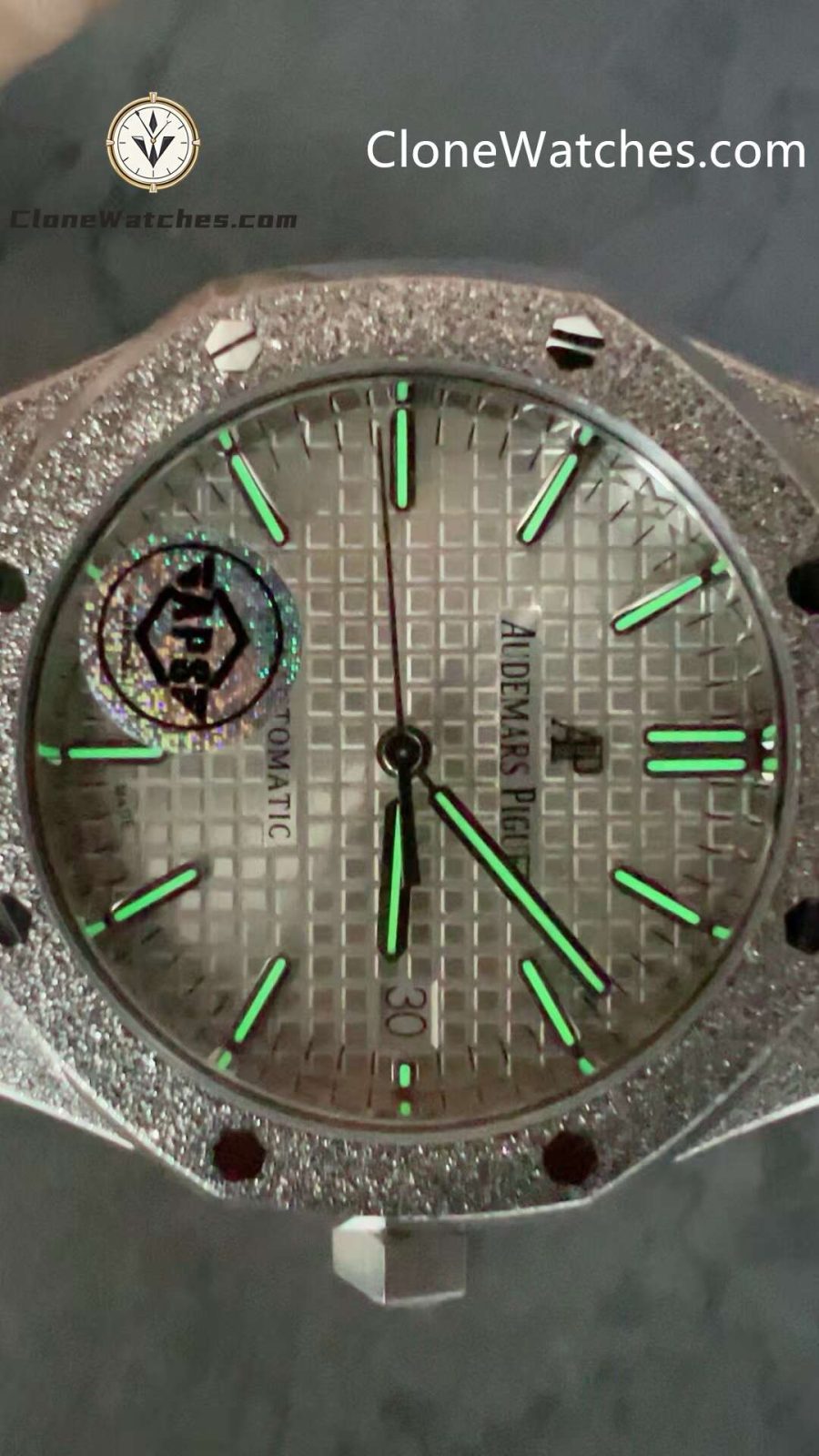 Audemars Piguet Super Clone Watches 1:1 Royal Oak Frost 15454BC White Dial 37mm - Image 9