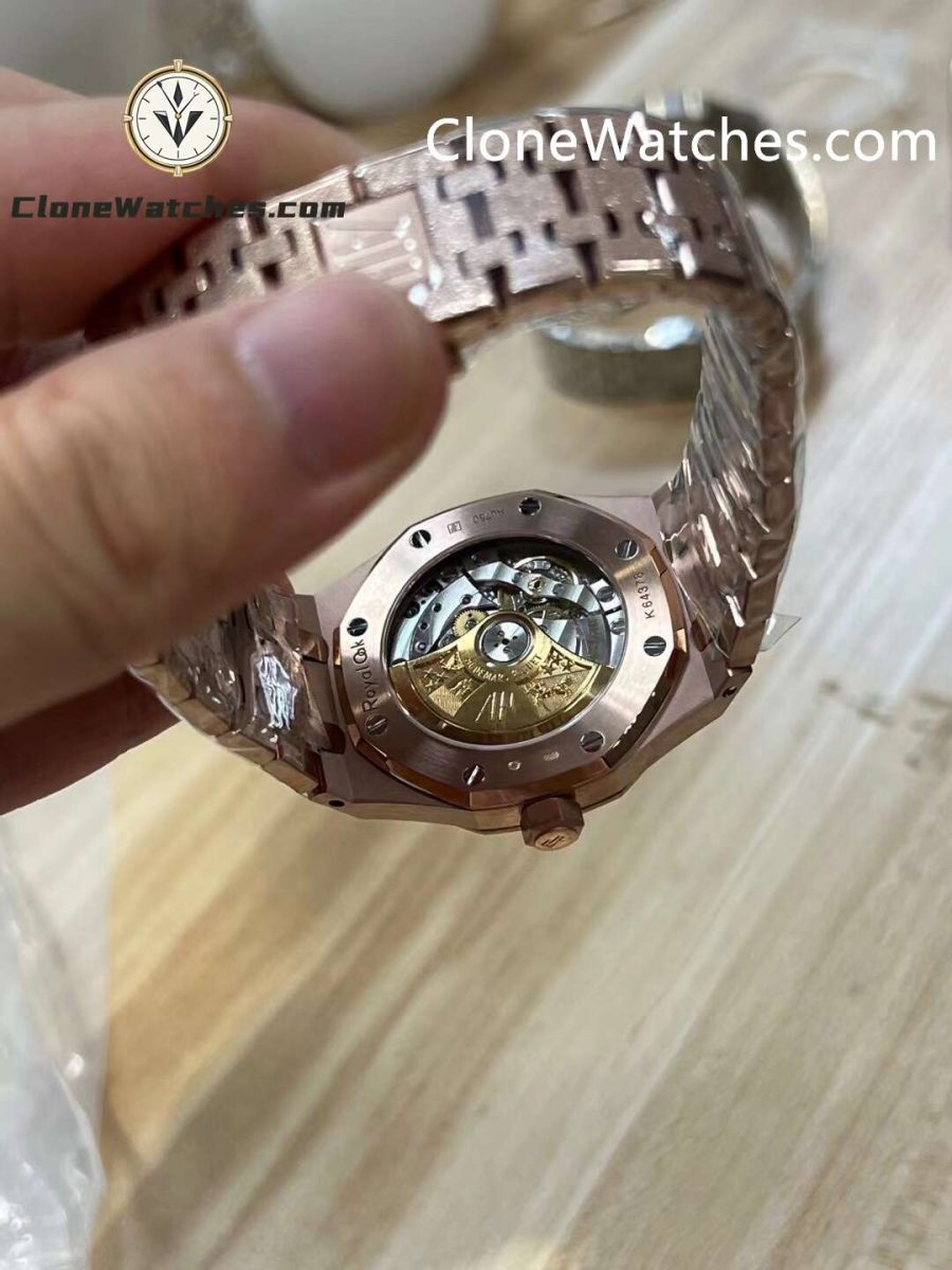 Audemars Piguet Super Clone Watches 1:1 Royal Oak Frost 15454OR Rose Gold Dial 37mm - Image 4