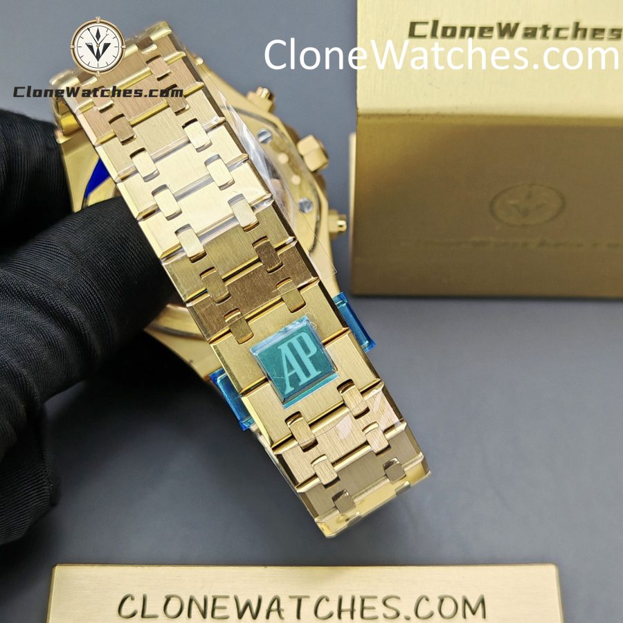 Audemars Piguet Super Clone Watches 1:1 Royal Oak Smoked Gold Dial 26240BA Selfwinding Chronograph - Image 7