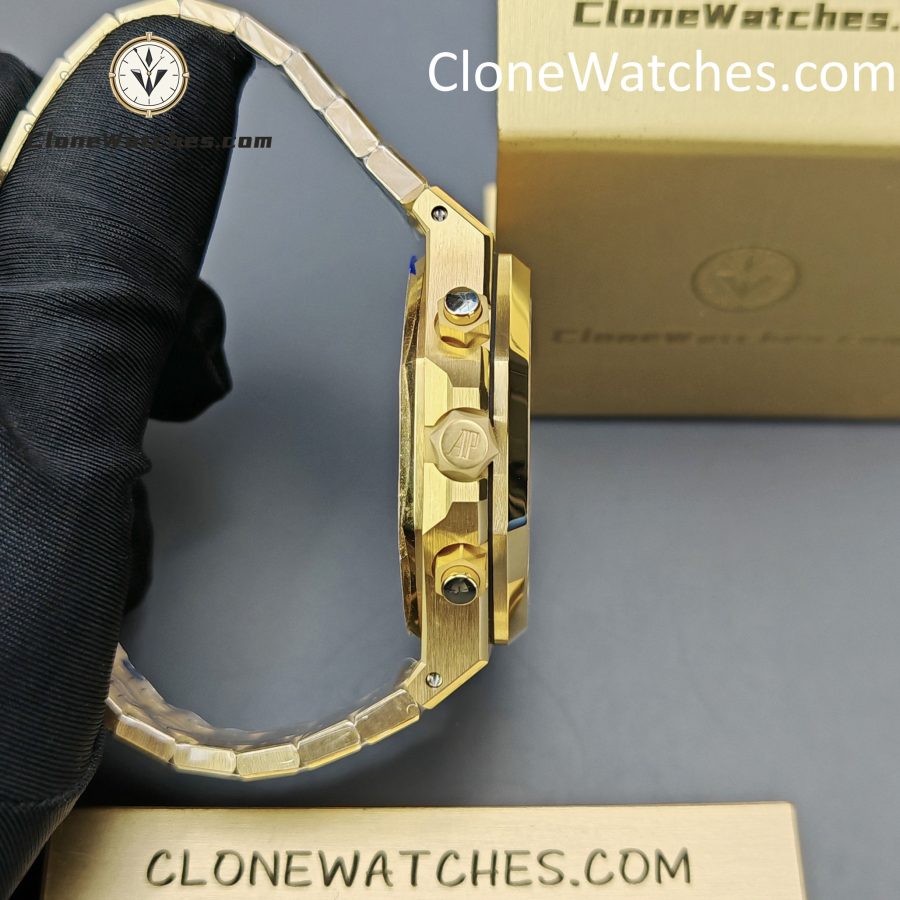 Audemars Piguet Super Clone Watches 1:1 Royal Oak Smoked Gold Dial 26240BA Selfwinding Chronograph - Image 8