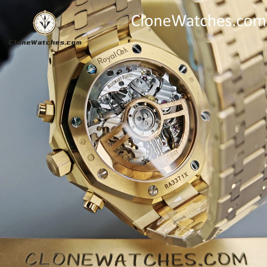 Audemars Piguet Super Clone Watches 1:1 Royal Oak Smoked Gold Dial 26240BA Selfwinding Chronograph - Image 11