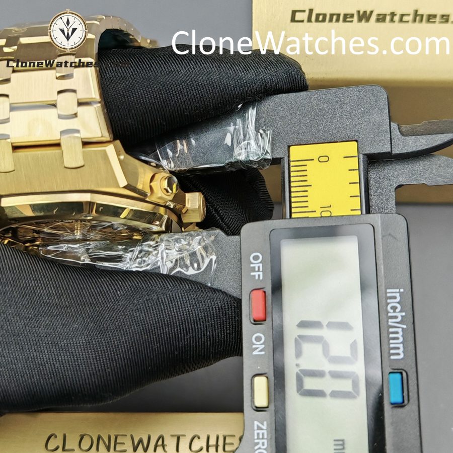 Audemars Piguet Super Clone Watches 1:1 Royal Oak Smoked Gold Dial 26240BA Selfwinding Chronograph - Image 15