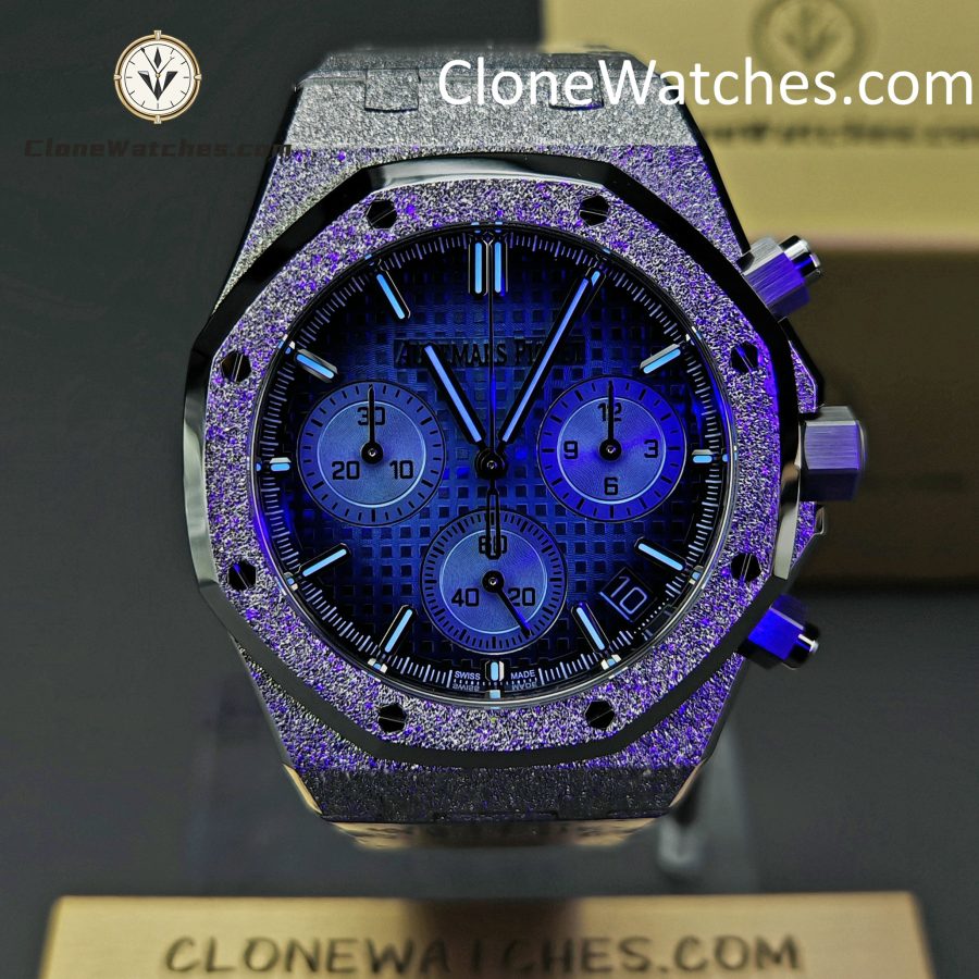Audemars Piguet Super Clone Watches 1:1 Royal Oak Smoky Blue Dial 26240BA Selfwinding Chronograph - Image 2