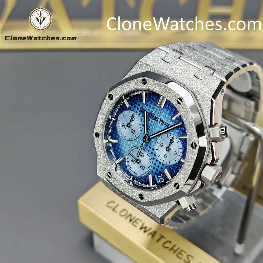Audemars Piguet Super Clone Watches 1:1 Royal Oak Smoky Blue Dial 26240BA Selfwinding Chronograph - Image 3