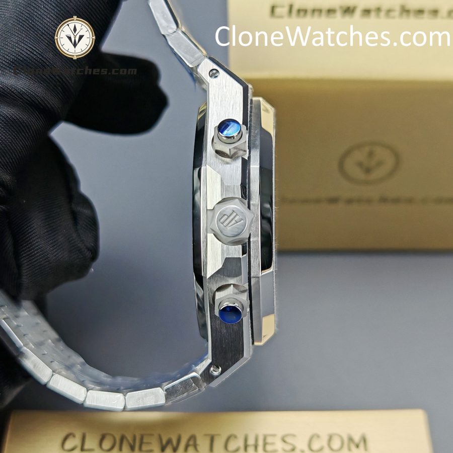Audemars Piguet Super Clone Watches 1:1 Royal Oak Smoky Blue Dial 26240BA Selfwinding Chronograph - Image 8