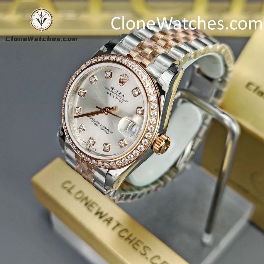 Rolex Super Clone Watches 1:1 DateJust m278381rbr-0016 Jubilee 31MM 2236 Movement - Image 2