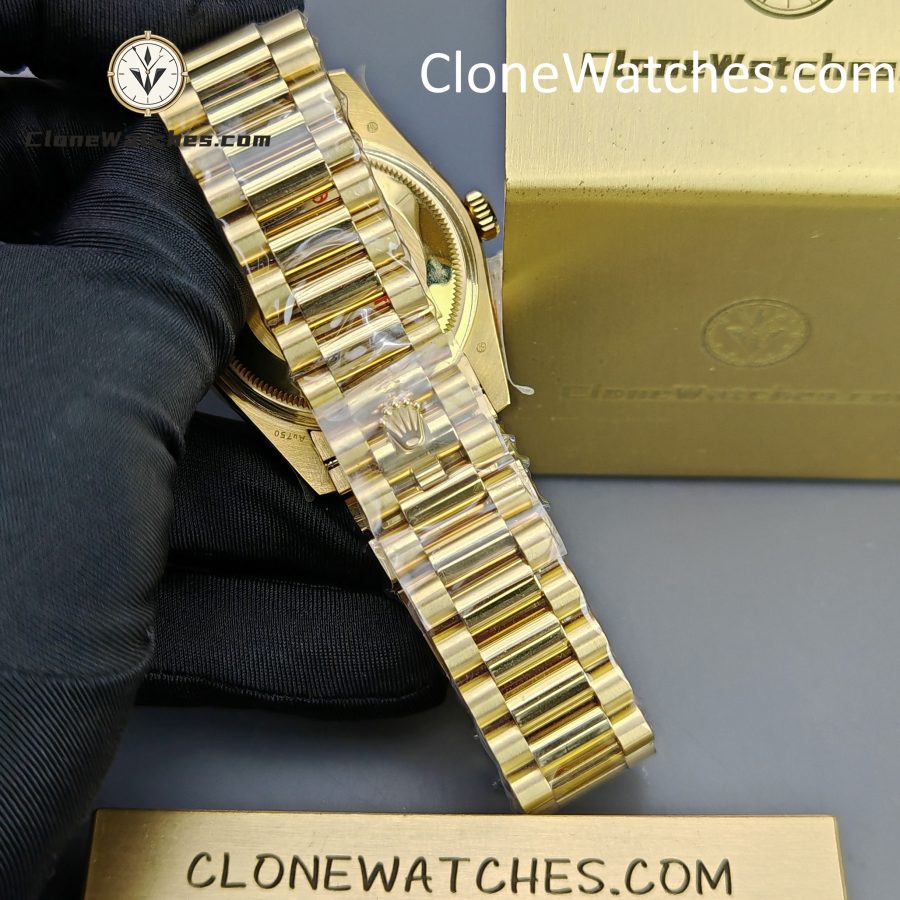 Rolex Super Clone Watches 1:1 Day Date 18K Gold White Dial 36mm m128238-0081 3255 Movement - Image 6