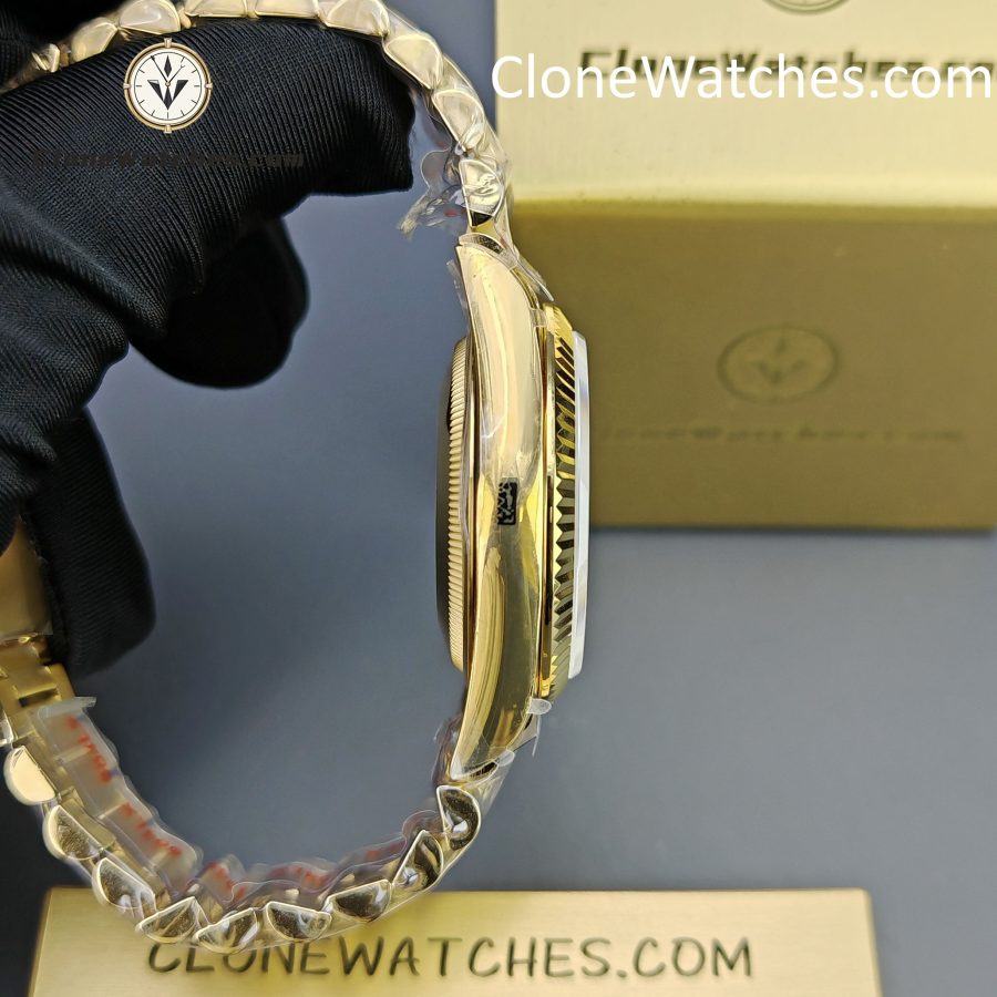 Rolex Super Clone Watches 1:1 Day Date 18K Gold White Dial 36mm m128238-0081 3255 Movement - Image 8