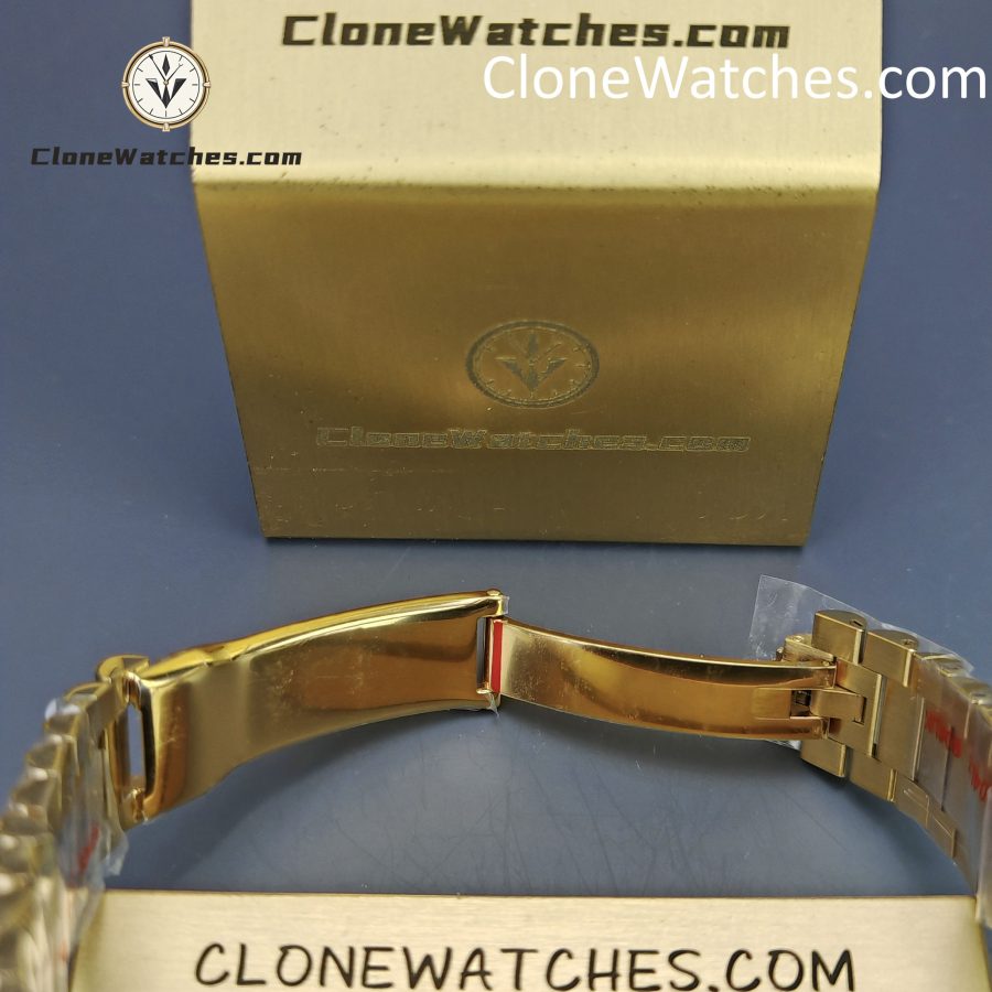 Rolex Super Clone Watches 1:1 Day Date 18K Gold White Dial 36mm m128238-0081 3255 Movement - Image 12