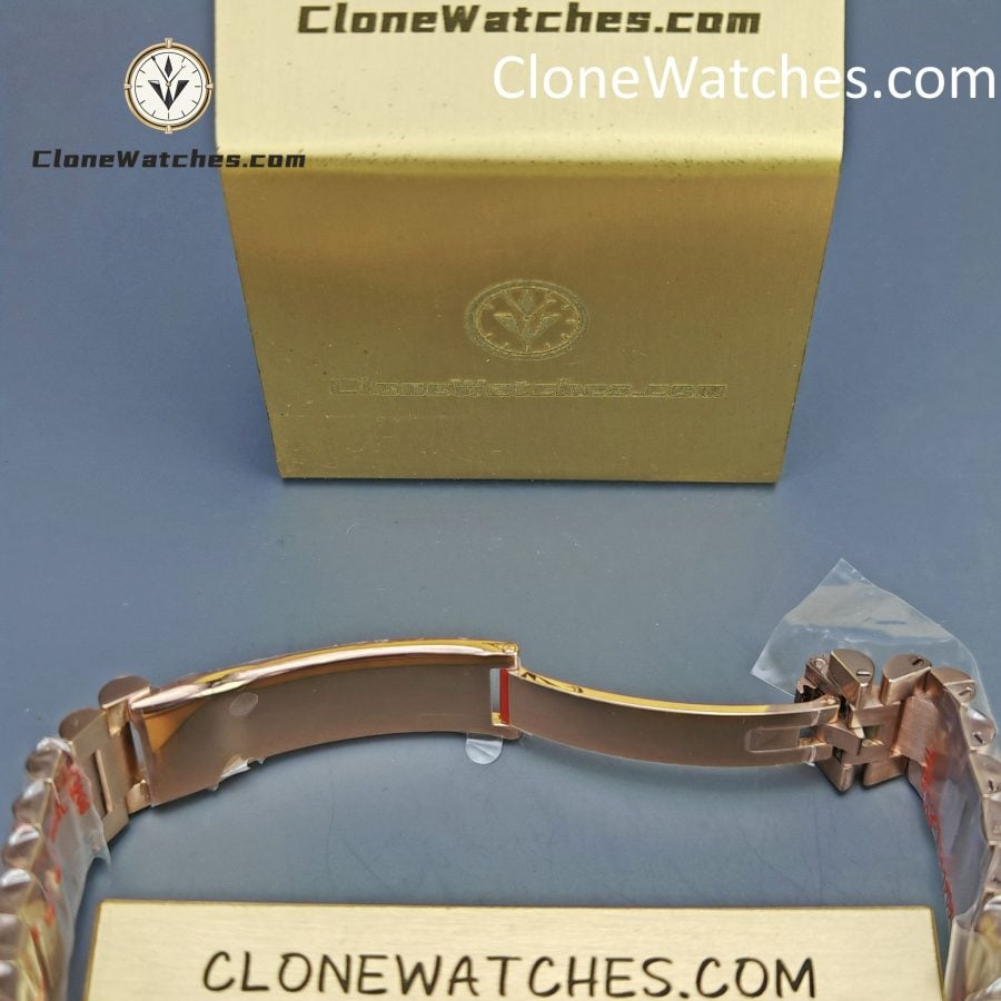 Rolex Super Clone Watches 1:1 Day Date 18K Rose Gold Roman Dial 40mm m228345rbr-0012 3255 Movement - Image 12
