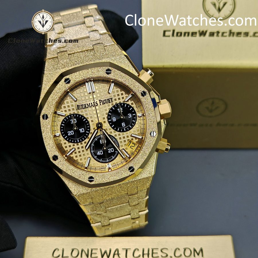 Audemars Piguet Super Clone Watches 1:1 Royal Oak Gold Dial 26240BA Selfwinding Chronograph - Image 6