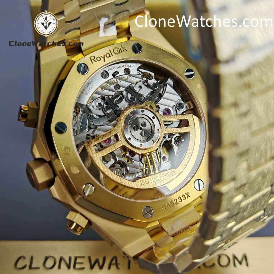 Audemars Piguet Super Clone Watches 1:1 Royal Oak Gold Dial 26240BA Selfwinding Chronograph - Image 12